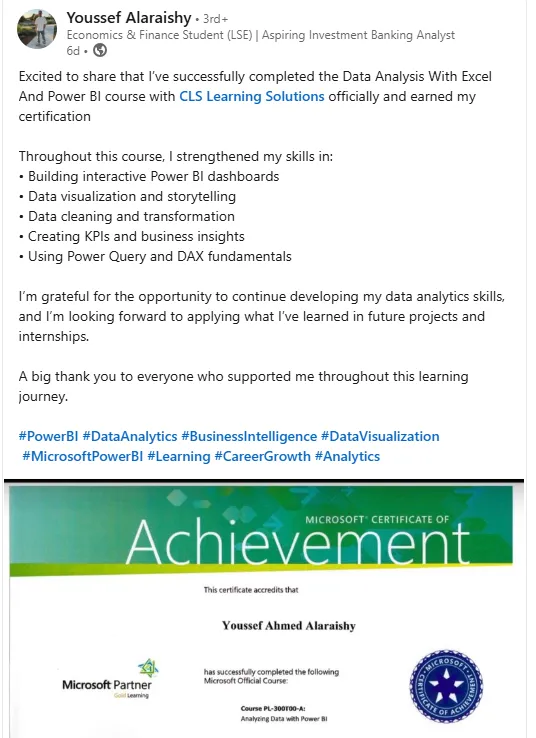 Data Analysis with Excel and Power BI - Youssef Ahmed Alaraishy